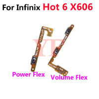 Untuk Infinix Hot 11 Play 10S X662 X688สมาร์ท4 5 6 Plus X653 X6823 X657ปุ่มเปิดปิดสายเคเบิ้ลหลักปุ่มปรับระดับเสียงด้านข้าง