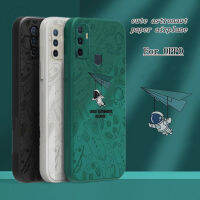 เคส OPPO A16 A15 A15S A54 A94 A93 A53 A52 A92 A5S A12 A7 A1K A3S F9 A37 Reno 6 Reno 5F 4F Realme 8i C11 2021 C25 C25S C15 C12 C3 C2 5 5i 6i 30A รูปแบบนักบินอวกาศซิลิโคนแขนป้องกันการตกรวมทุกอย่างนุ่มบางเฉียบสีแดงตาข่าย ZS