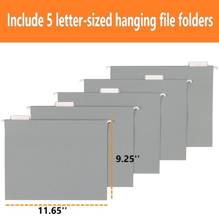 hanging-file-organizer-filing-box-metal-mesh-file-crate-desk-organizer-magazine-holder-with-5-hanging-folders-included