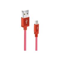 CLiPtec Jacket-M2 USB 2.0 PVC Nylon Braided Micro USB Cable OCC105  - Red