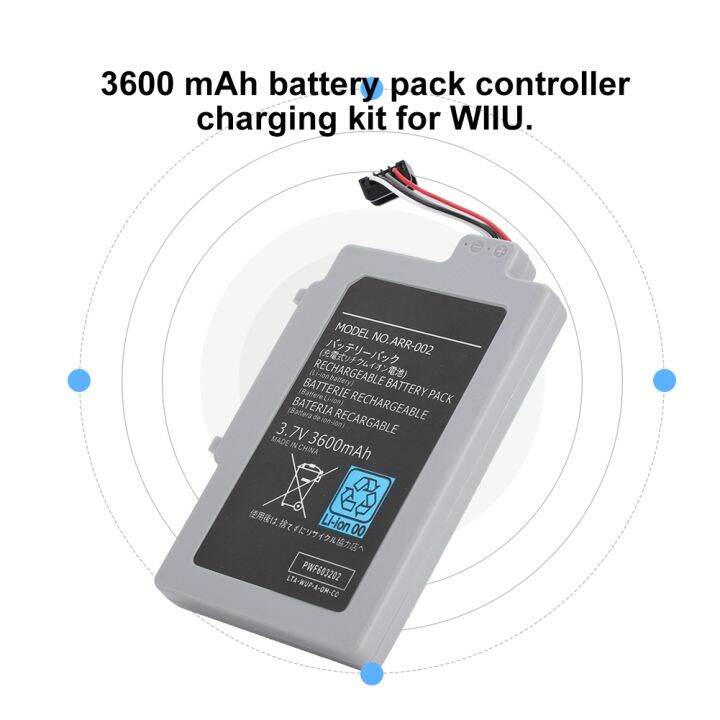 3.7V 3600mAh Battery Pack Gamepad Long Lasting Replacement Battery for