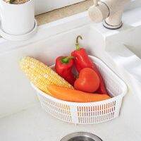 【CW】 Sink Fruit Washing Waste Draining Basket Plastic Storage Rack