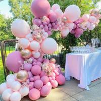 122 Pcs Peach red Balloon Arch Garland Kit - Macaroon pink Latex Balloons with Balloon Accessories for Wedding Birthday Party