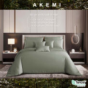Bộ ga và Vỏ gối Akemi Tencel Modal Earnest Tiga Belas, gồm 5 món King Queen