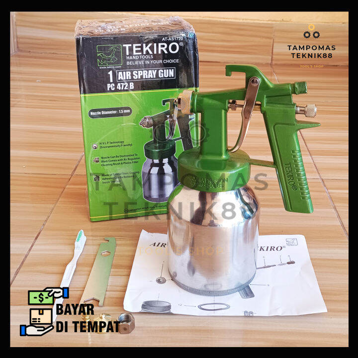 Spray Gun Tabung Bawah Tekiro - Alat Cat Kompresor TEKIRO | Lazada ...