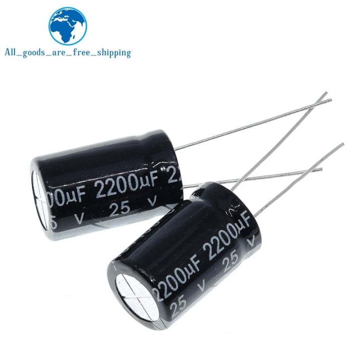 10 Pcs อลูมิเนียม Electrolytic Capacitor 2200 UF 25 V 10*20มม. Frekuensi Tinggi Radial Electrolytic Kapasitor
