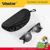 Vastar การออกแบบตราสินค้าแว่นกันแดดสำหรับผู้ชายและผู้หญิงหรูหราโลหะผู้ชายแว่นกันแดดแฟชั่นแว่นกันแดดหญิงรอบวินเทจแว่นกันแดดและ 1 แว่นตากรณี UV400 (กรอบสีดำเลนส์สีเขียวเข้ม)