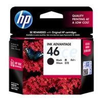 HP 46 BK (Original)แท้ศูนย์ของใหม่คุณภาพ100% Deskjet Ink Advantage : 2020HC / 2520HC DeskJet Ultra Ink Advantage : 2029 / 2529 / 4729