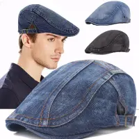 ฤดูร้อนคาวบอย Beret หมวกสำหรับผู้หญิงผู้ชาย R College Denim Berets Newsboy หมวกแฟชั่นฤดูใบไม้ผลิฤดูใบไม้ร่วงฤดูหนาวหมวก Visors