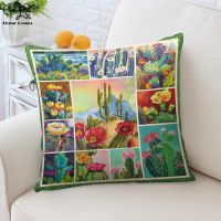 （ALL IN STOCK XZX）3D printed cactus/pig/skull pillowcases for homes, cars, sofas, cushions, decorative pillowcases, Christmas decorative pillowcases   (Double sided printing with free customization of patterns)