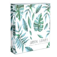 Art Photo Album Slip in Case with 200 Pockets 6 X 4 Inch - Family Friends Memories Picture Photograph Albums Book - Green Leaves