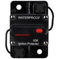 Waterproof Circuit Breaker,With Manual Reset,12V-48V DC,for Car Marine Trolling Motors Boat Power Protect