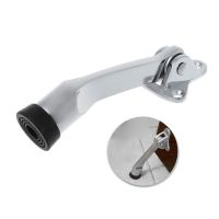 Zinc Alloy Satin Chrome Lever Door Stopper With Rubber Feet Mounted Holder 11XA Decorative Door Stops