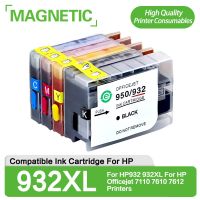 ตลับหมึกแม่เหล็กเต็มสามารถเติมได้สำหรับ932XL HP932สำหรับ HP Officejet 7110 7610 7612เครื่องพิมพ์53