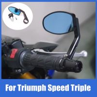 2PCS Motorcycle Rearview Mirrors CNC Motorcycle Bar End Black Rearview Side Mirror For Triumph Speed Triple Street 675 1050