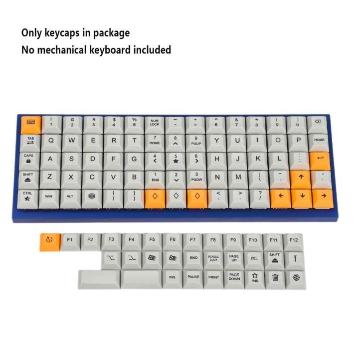 75 Keys DSA Dye Sub PBT Keycaps Suitable For Ortholinear Layout MX ...