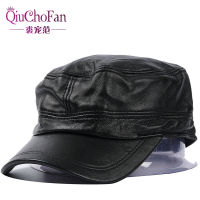 Men Real Sheepskin Leather Caps Male Casual Real Natural Sheep Skin Leather Baseball Hats New Fashion Fall Winter Leather Hat