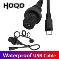 0.3m 1m Micro USB Waterproof Cable Micro-USB 2.0 5pin IP67 Male to Female Panel Mount Water Proof Connector Extension Cord Wires  Leads Adapters