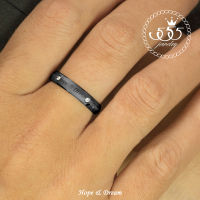 555jewelry แหวน รุ่น MNR-355T-D (Black) แหวนคู่รัก แหวนคู่ แหวนผู้ชายเท่ๆ แหวนแฟชั่นชาย แหวนผู้ชาย แหวนของผู้ชาย[R13]