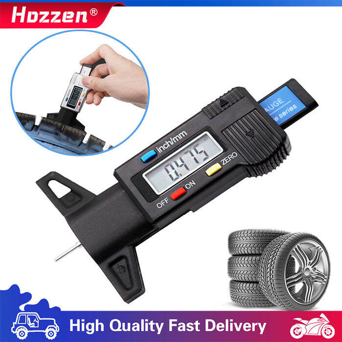 Hozzen Car Digital Tyre Tire Tread Depth Gauge Meter Measurer Tool ...