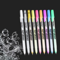 Hittime ปากกาไฮไลท์ระบายสีระบายสีแบบร่างภาพวาดสีขาวทองเงิน0.8มม. ปากกาเน้นข้อความการ์ดทักทายอุปกรณ์เครื่องเขียนสำหรับงานศิลปะ