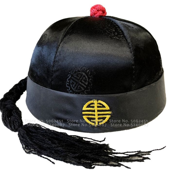 ชุด2023-tang-หมวกฮานฟูผู้ชายหมวกปักลายหมวกสไตล์จีนโบราณสำหรับผู้ใหญ่