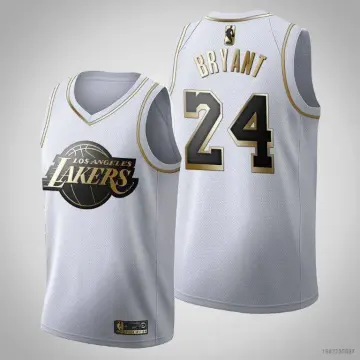 Los Angeles Lakers Kobe Bryant 24 Basketball Jersey NBA Black Gold  Commemorative Edition Swingman Shirt