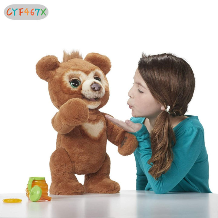 cyf-ของเล่นตุ๊กตาแบบโต้ตอบหมีที่อยากรู้อยากเห็นตุ๊กตาของขวัญวันเกิดยัดไส้น่ารักสำหรับเด็ก
