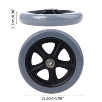 2pcs 6" Wheelchair Casters Small Cart Rollers Chair Wheels Accessories Furniture Protectors Replacement Parts