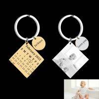 【CW】❍  Acheerup Personalized Engrave Name Photo Keychain for Date Calendar Men Jewelry