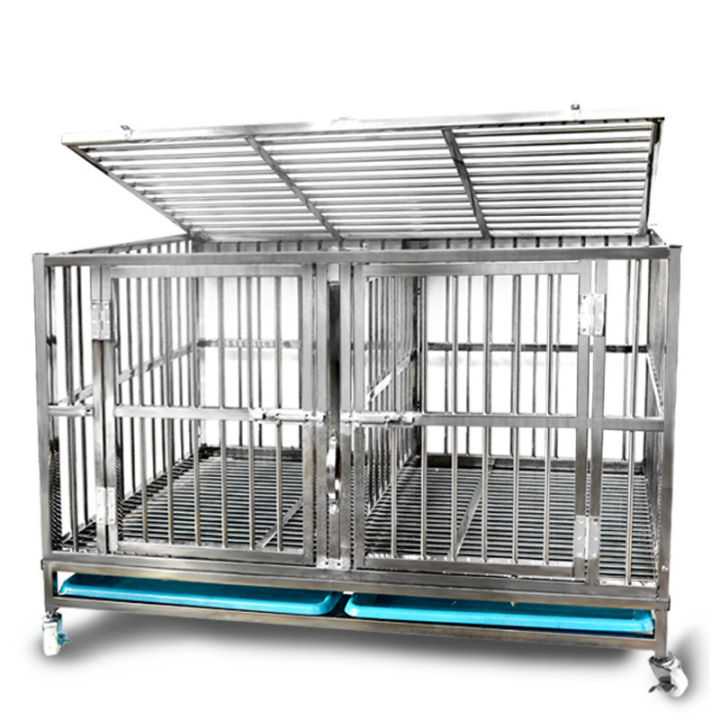 spot-parcel-post-mother-and-child-cage-stainless-steel-multi-layer-dog-cage-white-steel-cage-double-layer-three-layer-dog-crate-small-medium-and-large-dogs-bichon-teddy