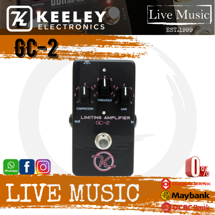 Keeley GC2 Limiting Amplifier Guitar Compression Effects Pedal (GC2/GC