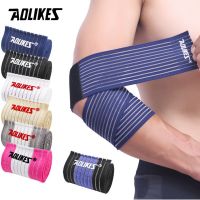 [Rear Waves] AOLIKES 1ชิ้น70x7.5เซนติเมตรข้อมือข้อเท้าแขนข้อศอกป้องกันสนับสนุนระบายอากาศยืดหยุ่นผ้าพันแผลบาสเกตบอลแบดมินตันเทนนิส