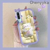 เคส Chenyyka สำหรับ Huawei P30 P30 Pro เคสการ์ตูน3D ลายหมีขาวความคิดสร้างสรรค์โปร่งใสเคสมือถือซิลิโคนลายสัตว์ประหลาดน้อยน่ารักเลนส์กล้องถ่ายรูปเคสป้องกันเคสใสกันกระแทก