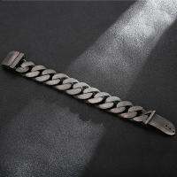 Kalen Vintage Heavy Mens Stainless Steel Bracelet Matte Wide Hand Wrist Chain Jewelry