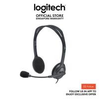 【Undine earphone】ชุดหูฟังสเตอริโอ H111 Logitech พร้อมที่คาดศีรษะปรับได้แจ็ค3.5มม. เดี่ยว