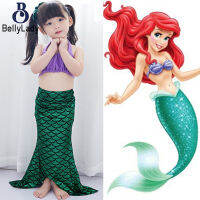 4 Pcs Kids Mermaid Swimsuit Set Fishtail Skirt Girls Princess Mermaid Beach Swimwear【fast】