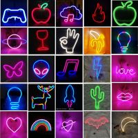 LED Neon Sign Night Lights Wall Art Night Lamp Christmas Birthday Gifts Wedding Party Wall Hanging Neon Lamp Bedroom Home Decor