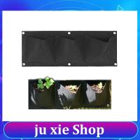 JuXie store 3 Pockets Bags Black Wall-mounted Planting Flowers Plant Grow Pot Wall Hanging Life Household Flower Pots Decoration