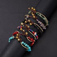 European And American Summer Bohemian Romantic Su Gravel Double-layer Retrobell Woven Beaded Anklet, Good-looking Fashion Anklet