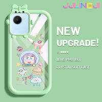 Jjlingji เคสสำหรับ Realme C30 C30s Narzo 50i Prime Case การ์ตูนพื้นที่ของเล่นที่มีสีสัน Little Monster เลนส์กล้องถ่ายรูปแบบนิ่มกันกระแทกแบบใสเคสมือถือปลอกป้องกันซิลิโคนง่ายความคิดสร้างสรรค์โปร่งใส