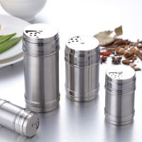 Spice Jar Rotating Cover Salt Sugar Bottle Multi-purpose Spice Pepper Shaker Seasoning Can  Stainless Steel Kitchen Gadgets 1Pc