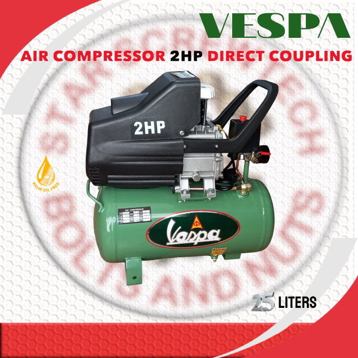 Vespa Air Compressor 2HP Direct Coupling (Oil less) Lazada PH