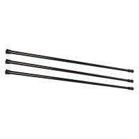 3PCS Tension Rod Black Spring Curtain Rods 27.5 to 47 Inch Expandable Curtain Rod Spring Loaded Tensions Rod