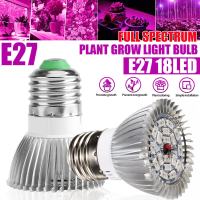 หลอดไฟ LED Grow AC85-265V สำหรับปลูกพืชในร่มหลอดไฟฟูลสเปกตรัมแบบ E27แสงปลูก