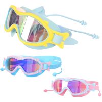 Professional Kids Swimming Glasses Waterproof Anti Fog UV Swimming Goggles with Earplug Diving Eyewear Children for Age 3-16 Goggles