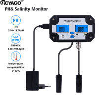RCYAGO PH/เครื่องวัดสารละลายความเค็มMonitorพืชสวนน้ำตัวทดสอบคุณภาพ2 In 1 PH-2685สำหรับAquariumสระว่ายน้ำสปาน้ำทะเล