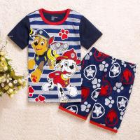 เด็กชาย Paw Patrol เสื้อยืดชุดกางเกงขาสั้นชุดนอนเด็กชุดนอนลายเส้น [2Y-7Y]