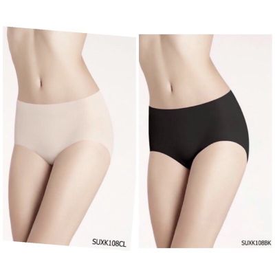 ✲Sabina กางเกงชั้นใน Panty Seamless รุ่น Soft Collection รหัส SUXK108 สีเนื้ออ่อน และดำ☸