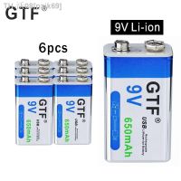 pzik69 9V 6F22 650mAh li-ion Rechargeable battery Micro USB Batteries 9 v lithium for Multimeter Microphone Toy Remote Control KTV